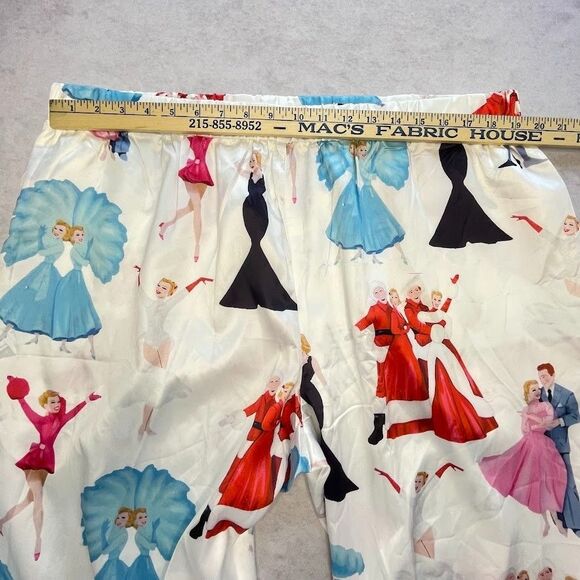 SheShow White Christmas Satin Pajama Set Women Size 3XL Long Sleeve Wide Leg NEW - Picture 13 of 16